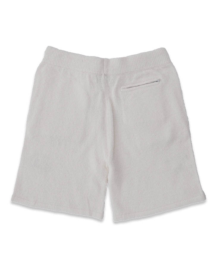 Cream & Orange Mohair Blend Shorts – Unisex