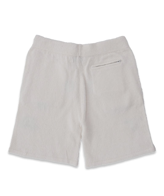 Cream & Orange Mohair Blend Shorts – Unisex