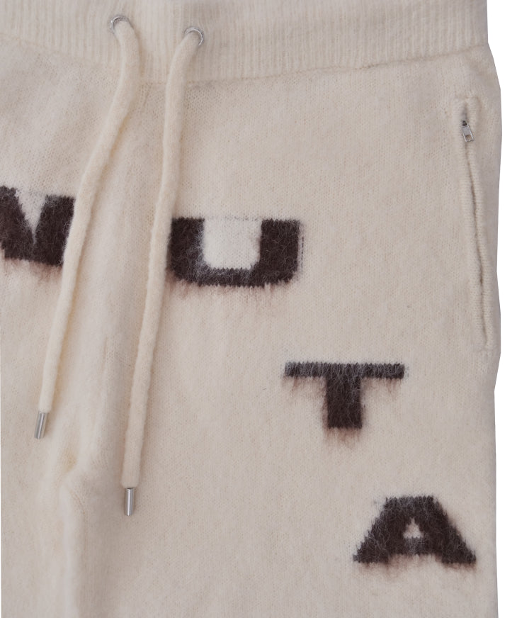 Cream & Brown Mohair Blend Shorts – Unisex