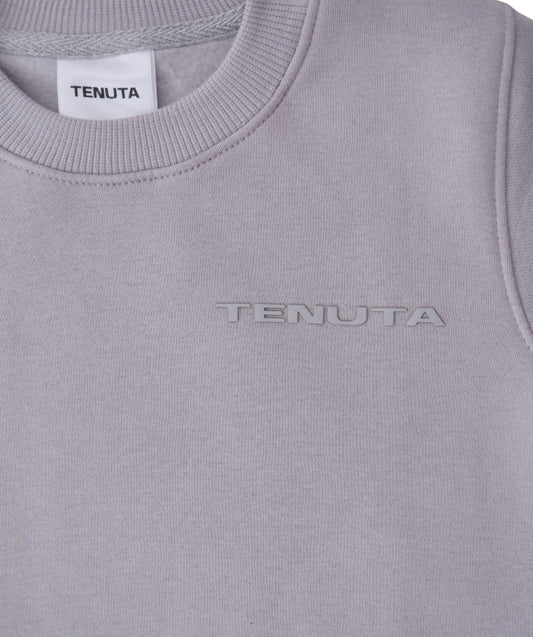 Grey French Terry Tracksuit Jumper – Kid's