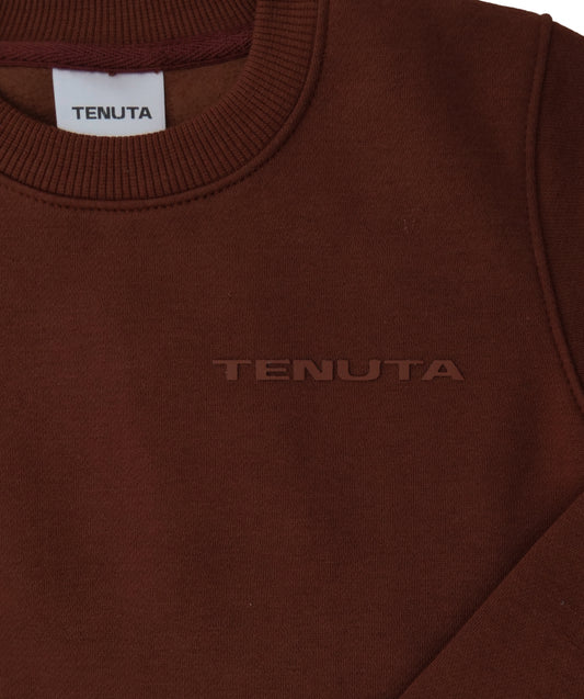 Brown French Terry Tracksuit Jumper – Kid's