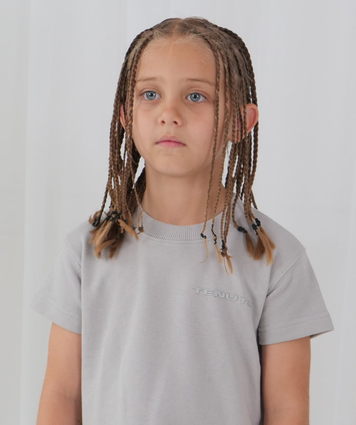 Grey Luxe French Terry Tee – Kid's