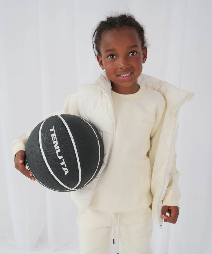 Cream French Terry Tracksuit Jumper – Kid's