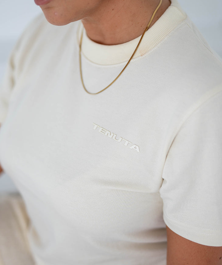 Cream French Terry Tee – Women’s