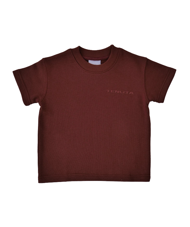Brown Luxe French Terry Tee – Kid's