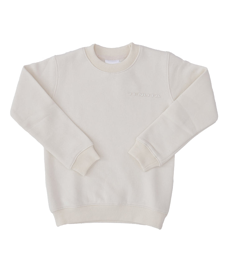Cream French Terry Tracksuit Jumper – Kid's