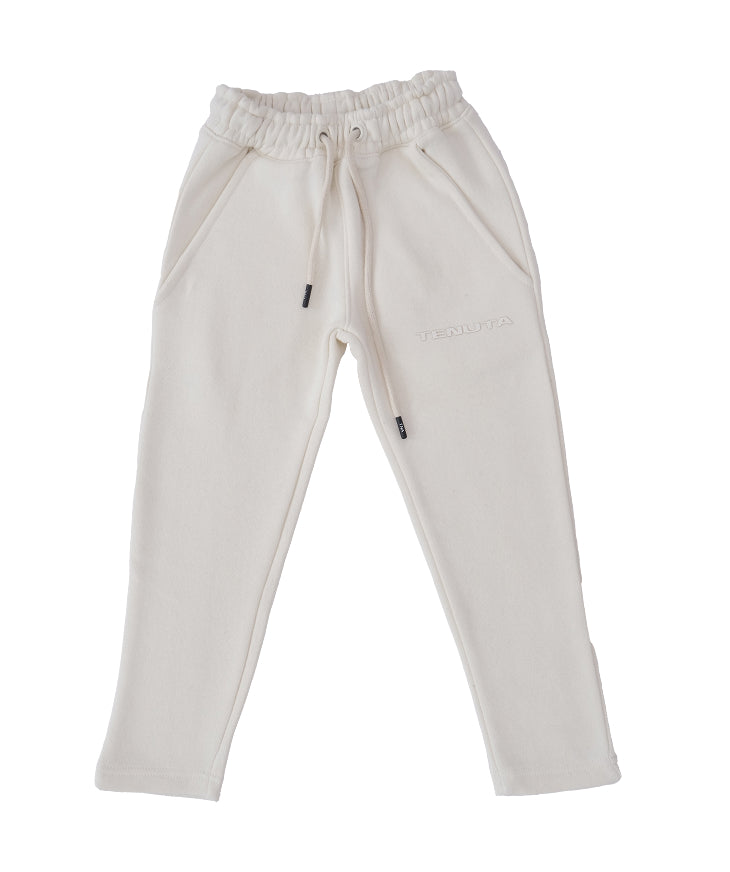 Cream French Terry Tracksuit Bottoms – Kid’s