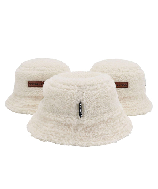 Fur bucket hat - cream - unisex