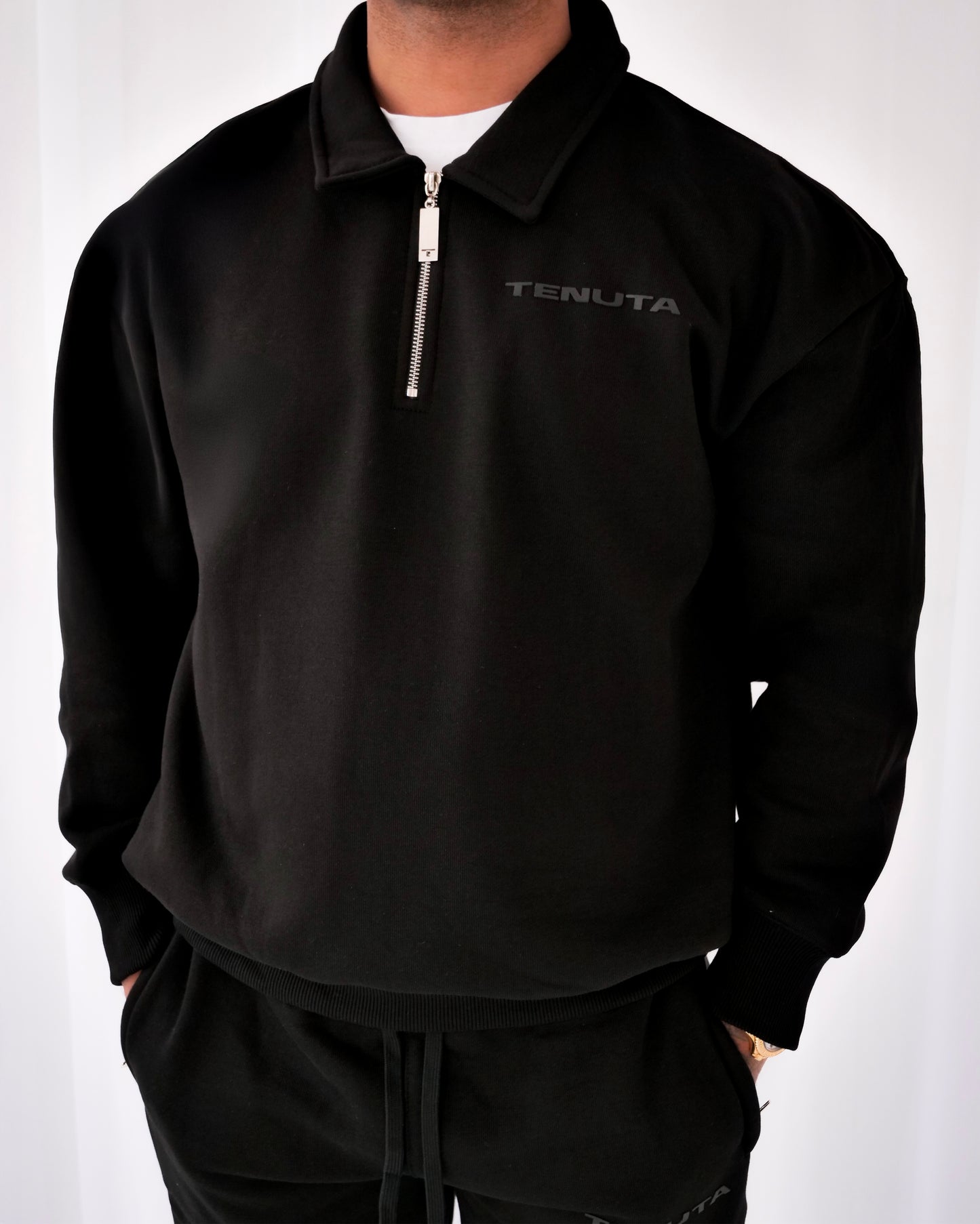 Obsidian Quarter zip top