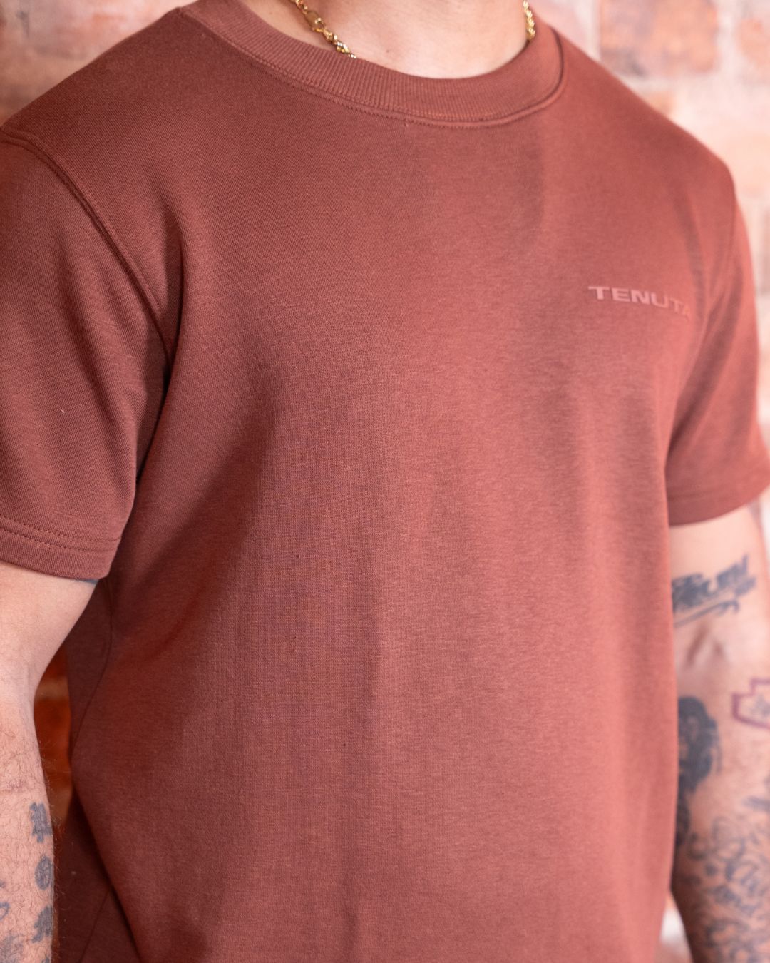 Brown French Terry Tee – Men’s