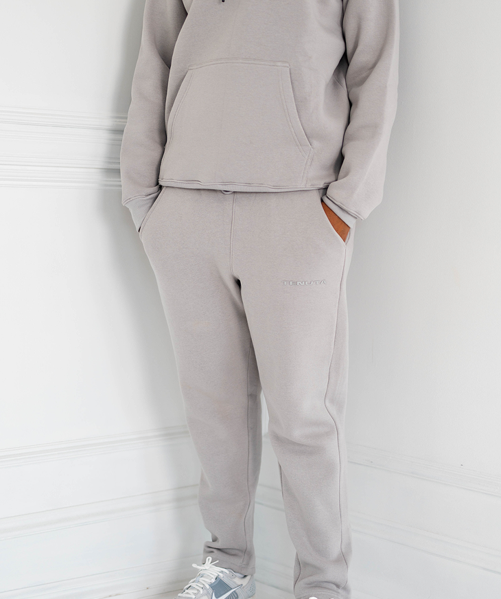 Grey French Terry Tracksuit Bottoms – Men’s