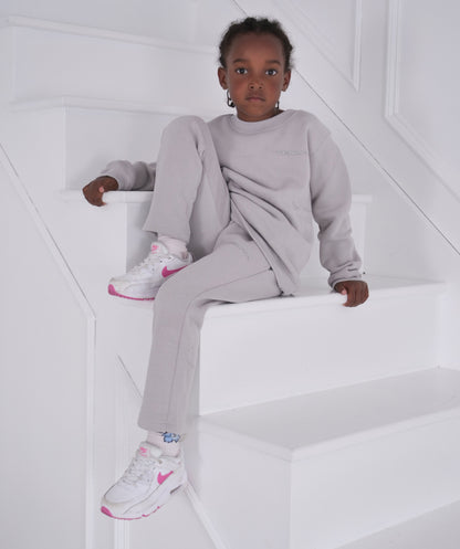Grey French Terry Tracksuit Jumper – Kid's