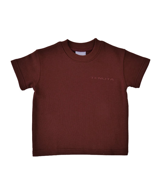 Brown Luxe French Terry Tee – Kid's