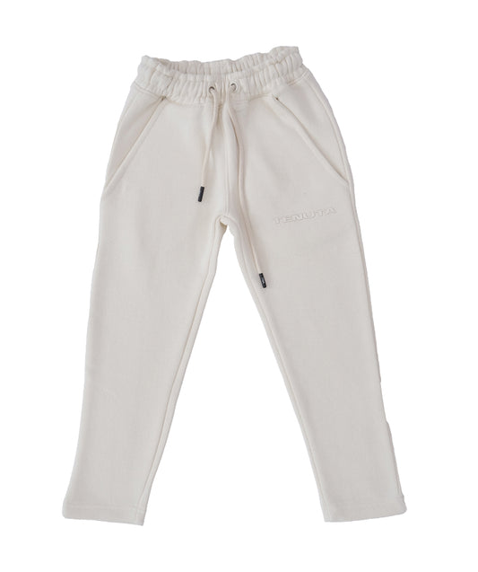 Cream French Terry Tracksuit Bottoms – Kid’s