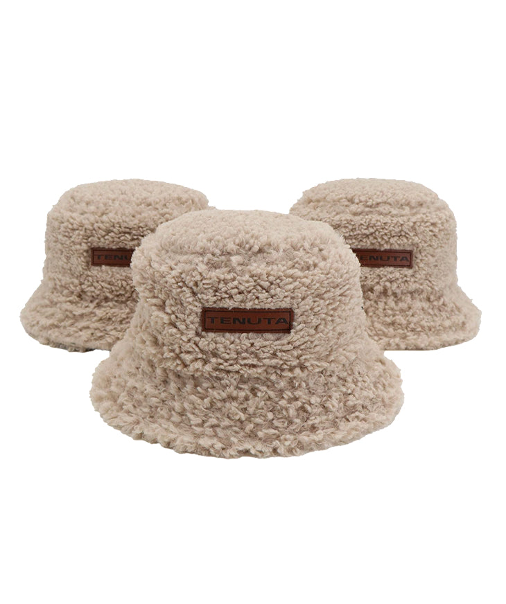 Fur bucket hat - brown - unisex