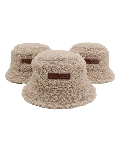 Fur bucket hat - brown - unisex