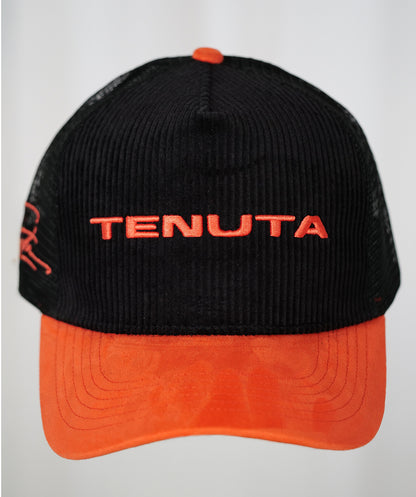 Tenuta trucker corduroy and velvet - Black and orange