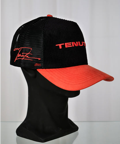 Tenuta trucker corduroy and velvet - Black and orange