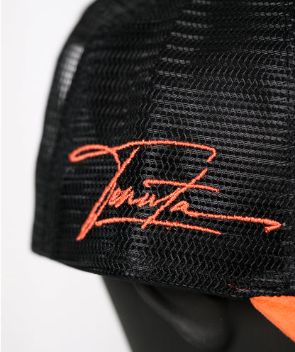 Tenuta trucker corduroy and velvet - Black and orange