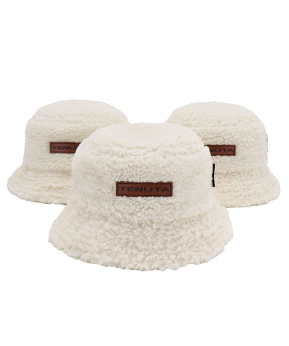 Fur bucket hat - cream - unisex