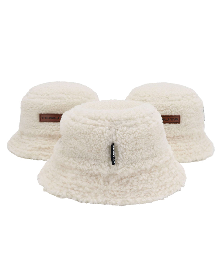 Fur bucket hat - cream - unisex