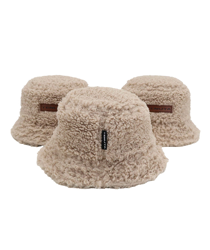 Fur bucket hat - brown - unisex