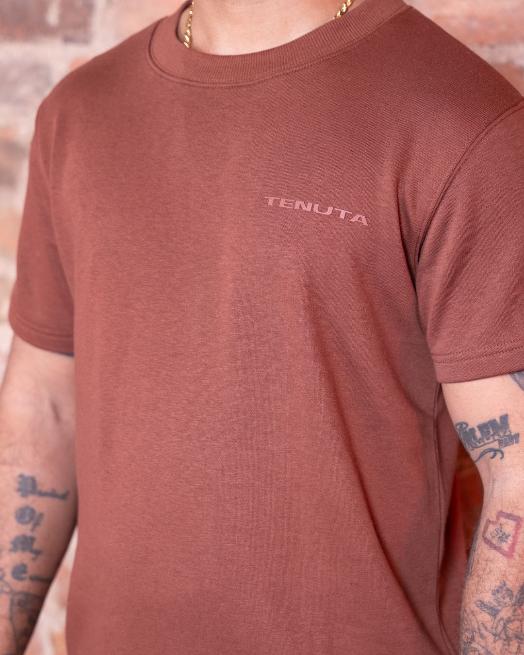 Brown French Terry Tee – Men’s