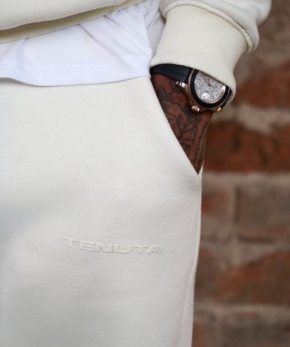 Cream French Terry Tracksuit Bottoms – Men’s